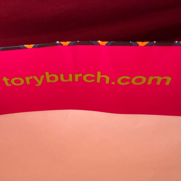 Tory Burch Blue and Orange Geometric Shopping Bag - Picture 5 of 13